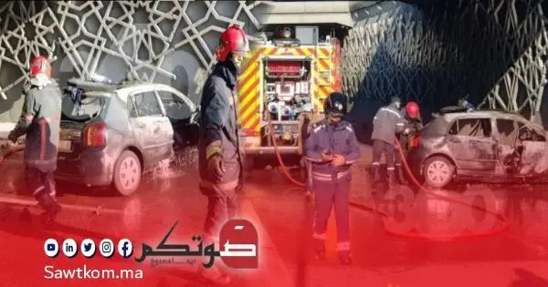 مصرع شخصين حرقا في حادثة سير خطيرة وقعت بالنفق تحت أرضي